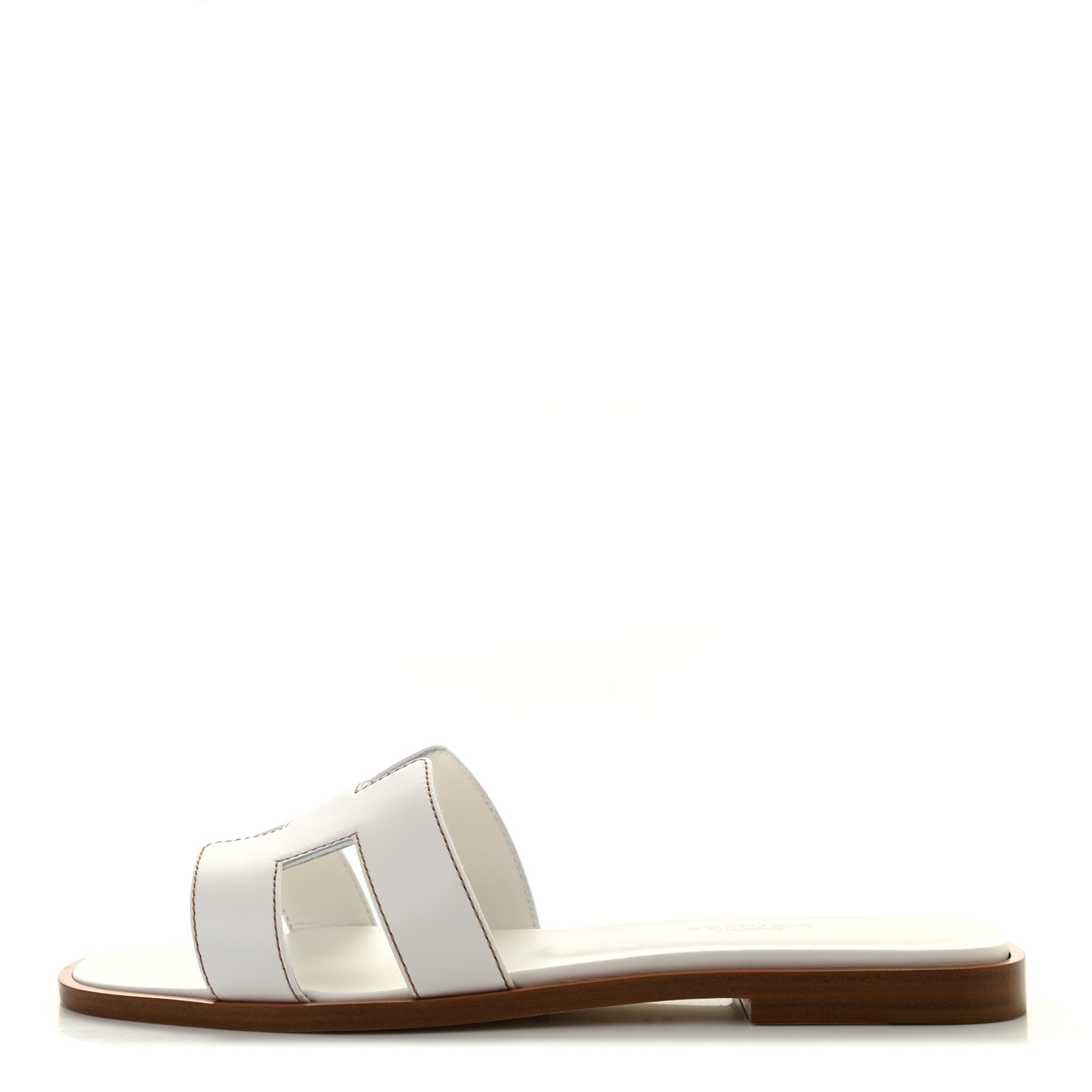 HERMES Box Calfskin Oran Sandals 36 White | FASHIONPHILE | Fashionphile