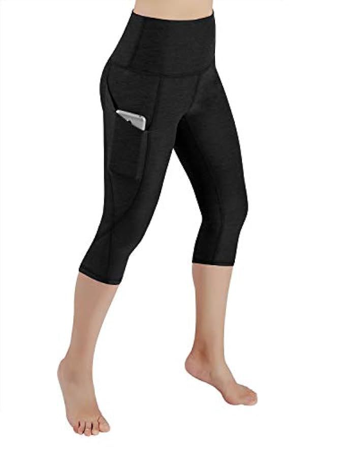 ODODOS High Waist Out Pocket Yoga Pants Tummy Control Workout Running 4 Way Stretch Yoga Leggings | Amazon (US)
