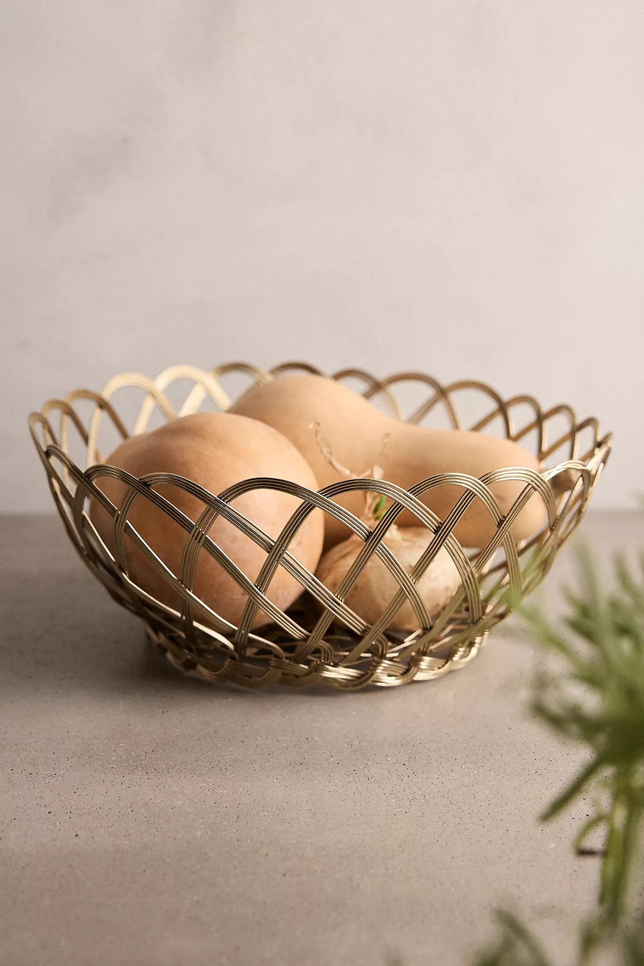 Braided Copper Serving Basket, Large | Anthropologie (US)