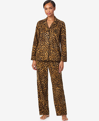 Women's Long Sleeves Notch Collar Pajama Set | Macy's