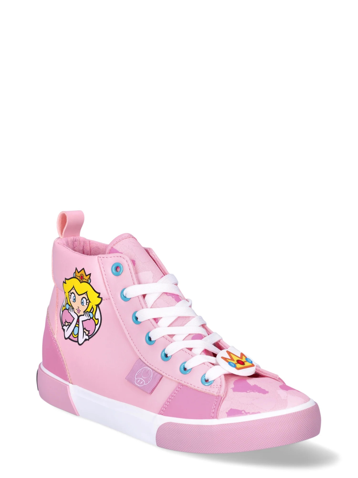 Nintendo Women's Princess Peach Casual High-Top Sneaker, Sizes 6-11 - Walmart.com | Walmart (US)