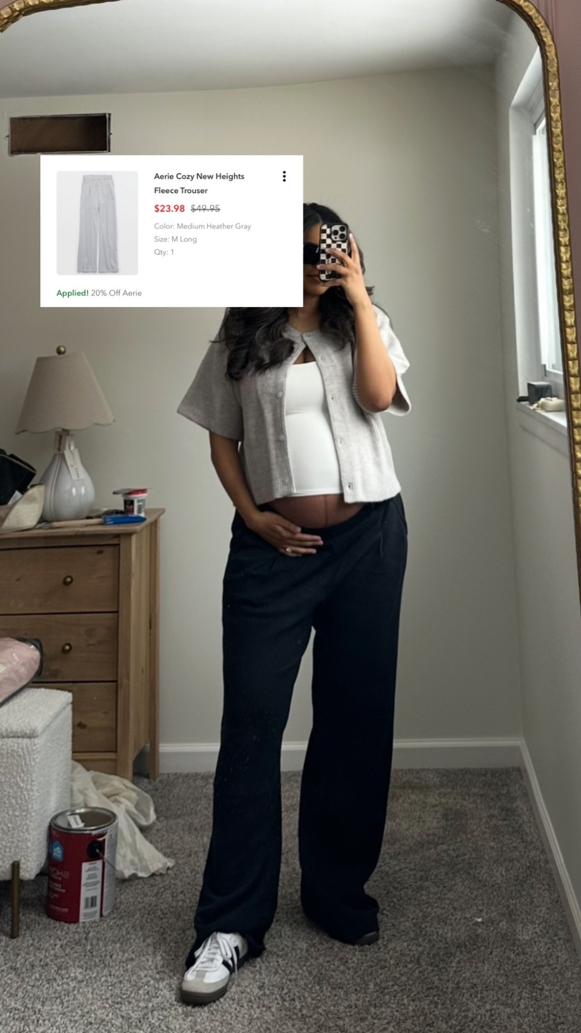 Favorite aerie find under $25!!! Bump friendly! Casual style- 9 months pregnant wearing large long here, also have medium long use code SPRINGLTK20 - midsize fashion 

#LTKFindsUnder50 #LTKStyleTip #LTKSpringSale