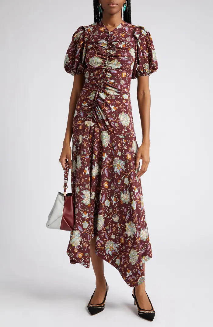 Heleen Floral Silk Dress | Nordstrom