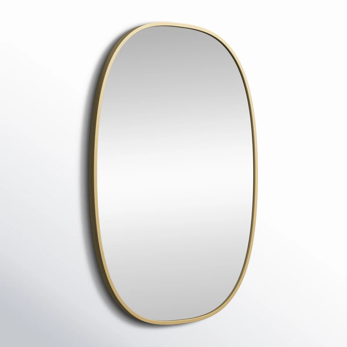Sabine Metal Curved Oval Wall Mirror | Wayfair North America