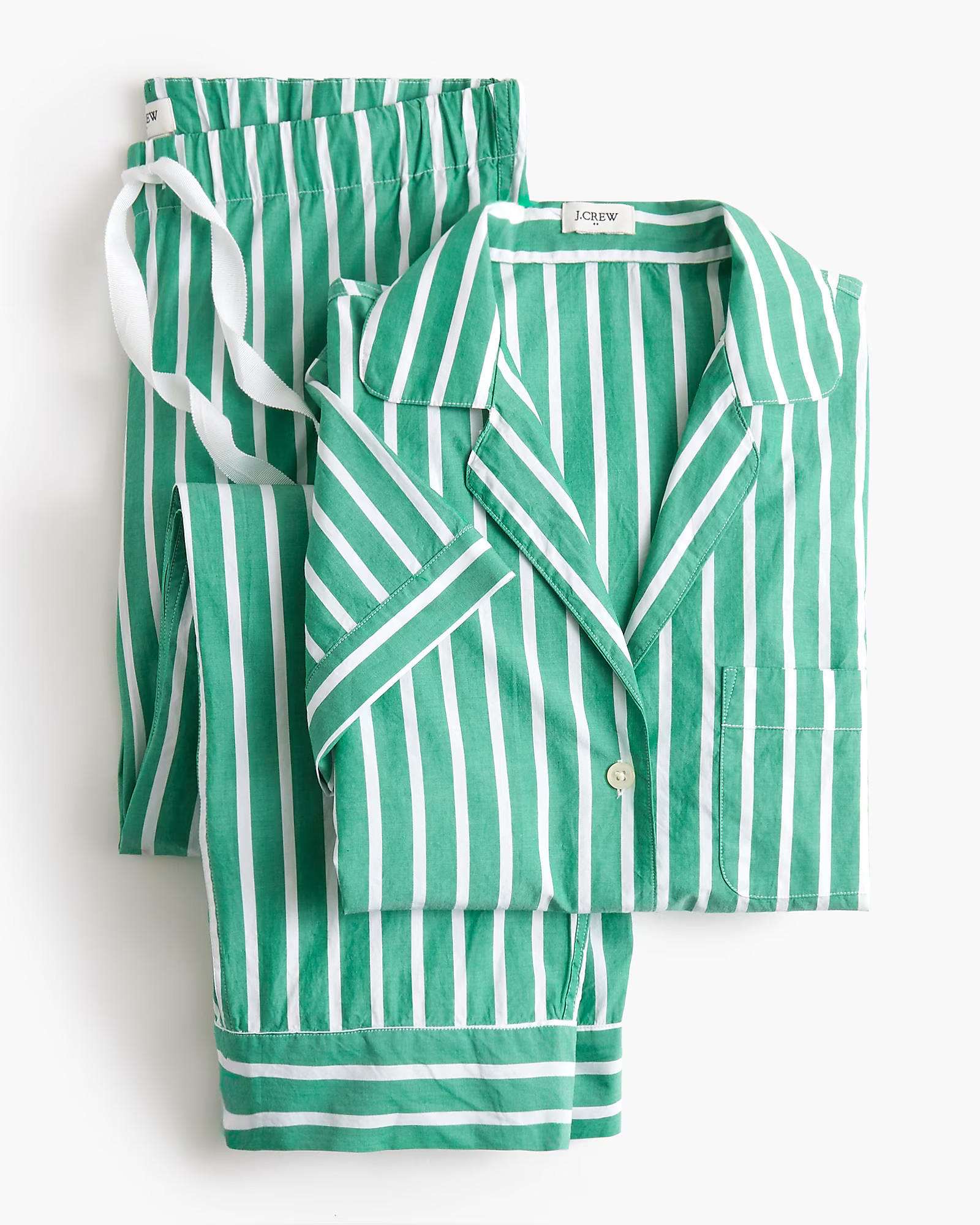 Cropped short-sleeve pant pajama set | J.Crew Factory