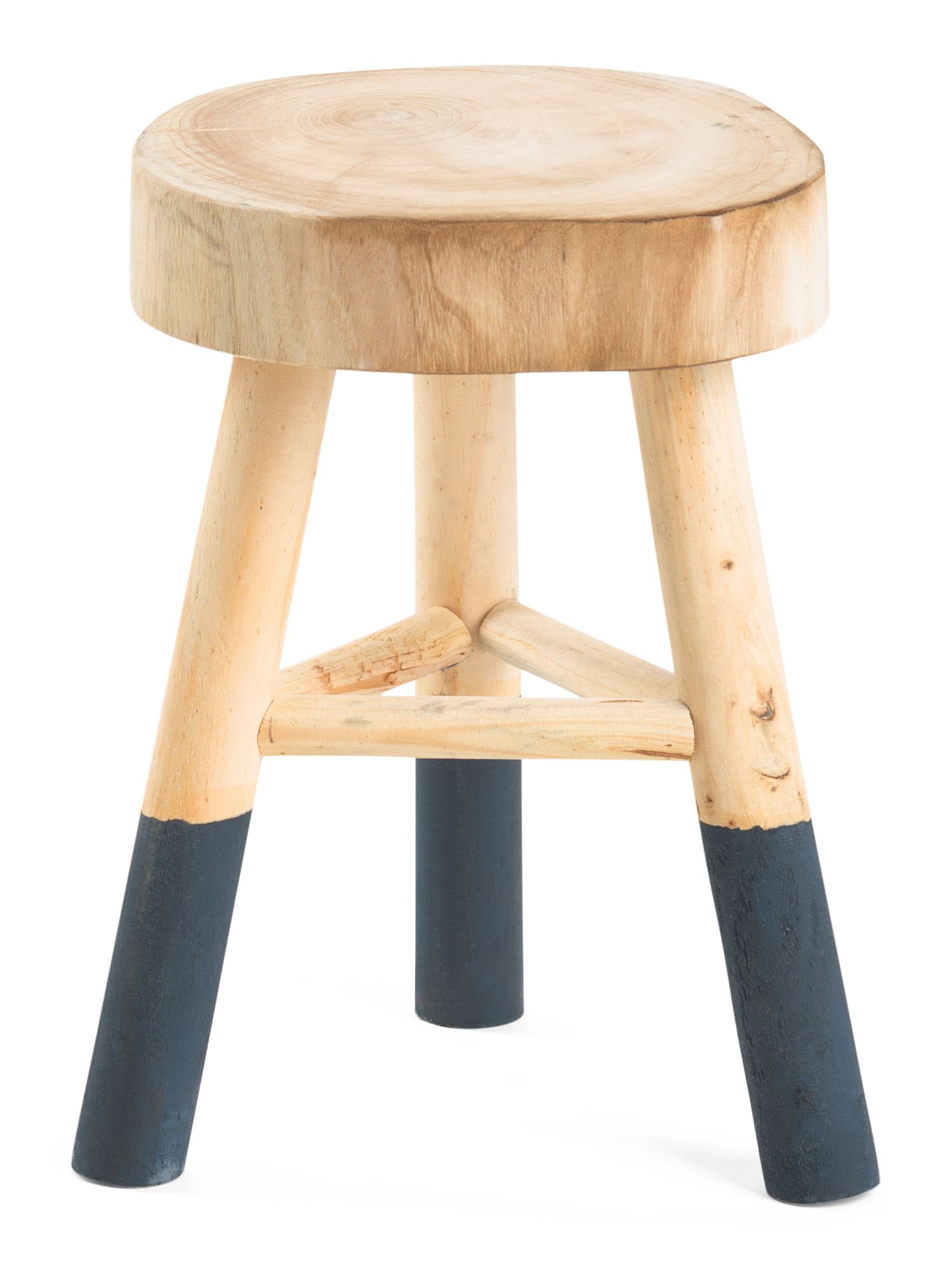 18in Wooden Stool With Dipped Legs | TJ Maxx