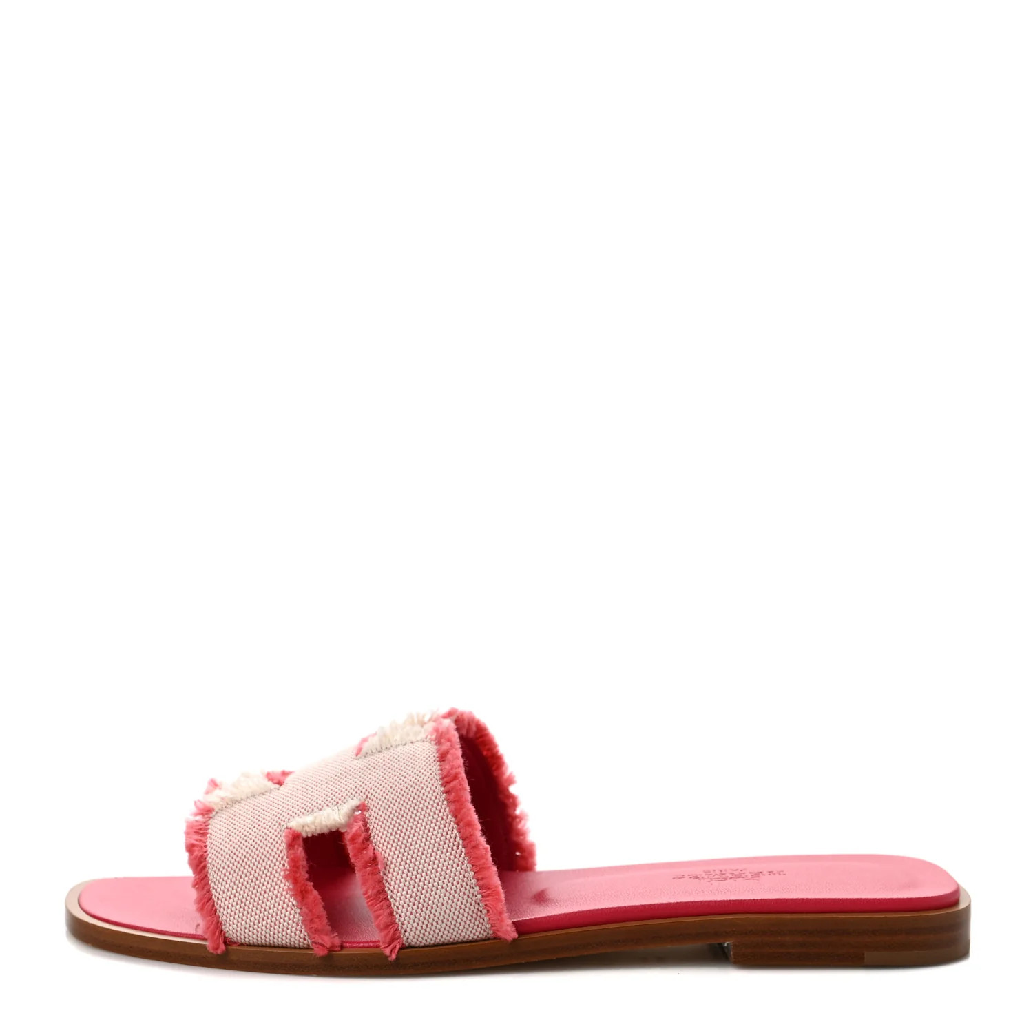 Calfskin Canvas Oran Fringe Sandals 36 | FASHIONPHILE (US)