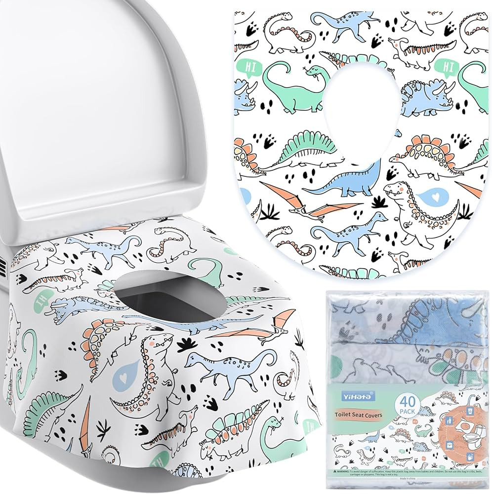Toilet Seat Covers Disposable for Kids and Adults, YIHATA 40 Pack Extra Large Waterproof Toddler ... | Amazon (US)