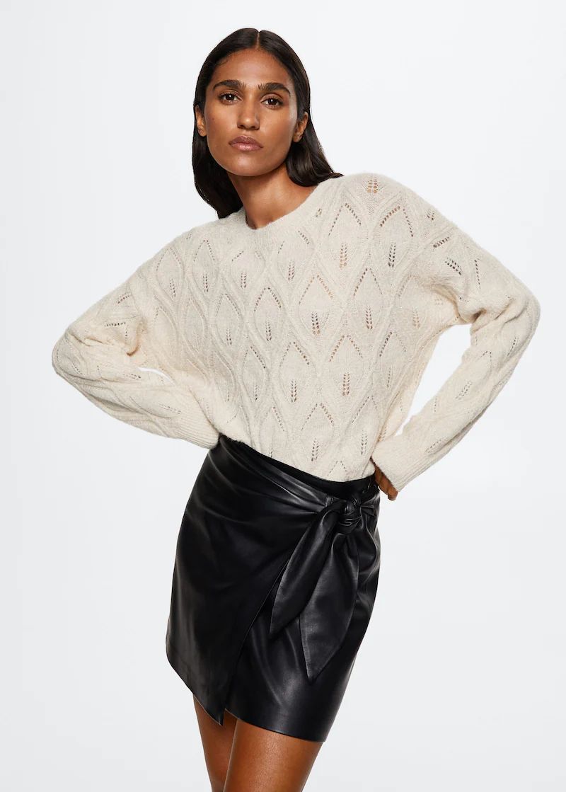 Open-knit sweater | MANGO (US)