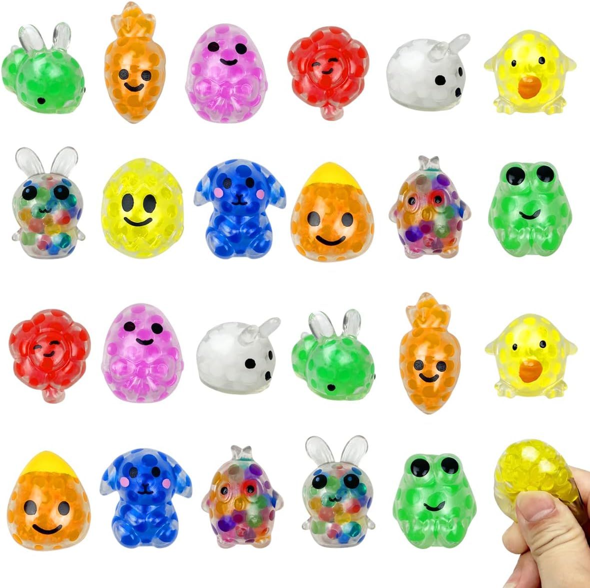 Anditoy 24 PCS Easter Mini Stress Balls Squishies Stress Relief Toys for Easter Basket Stuffers E... | Amazon (US)