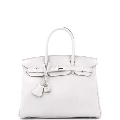 Pre-Owned Hermes Birkin Handbag Grey Togo with Palladium Hardware 30 in Gris Perle at Nordstrom, Size Small | Nordstrom