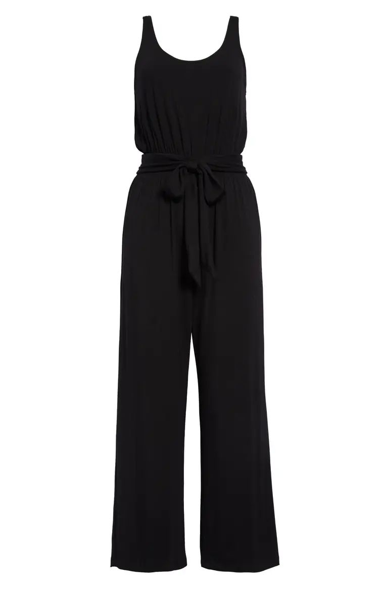 Sleeveless Tie Waist Jumpsuit | Nordstrom