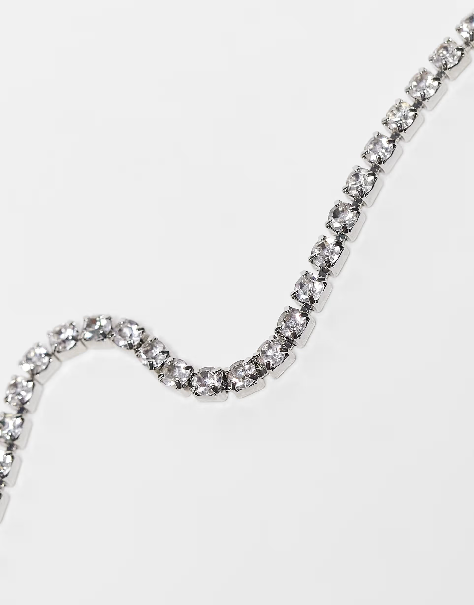 True Decadence crystal bow necklace in silver tone | ASOS (Global)