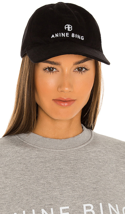 ANINE BING Sport Jeremy Baseball Cap in Black. | Revolve Clothing (Global)