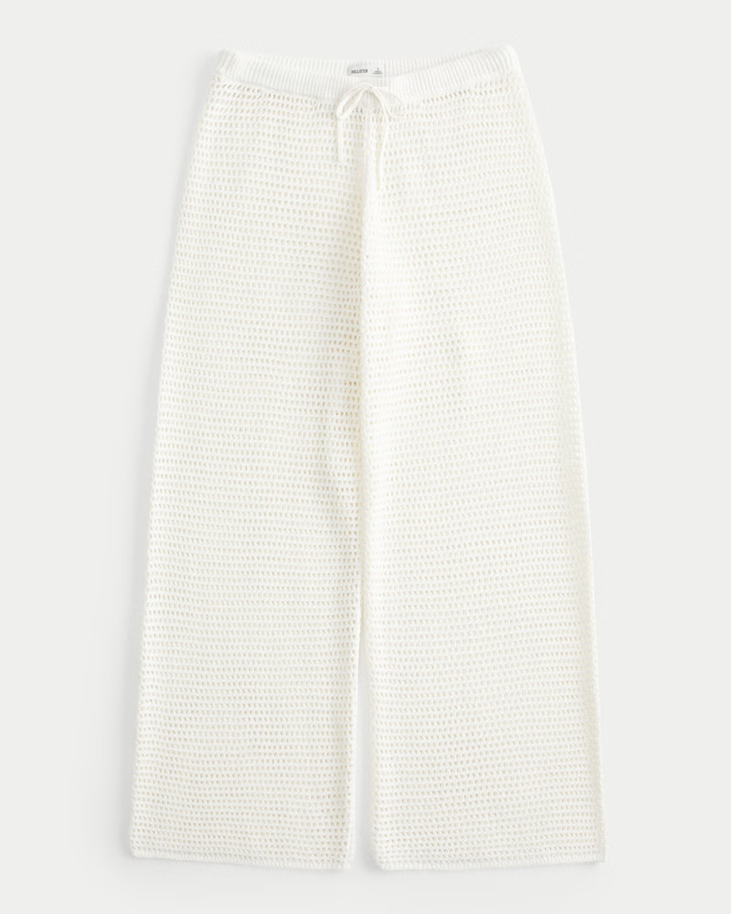 Women's Low-Rise Crochet-Style Cover Up Pants | Women's Swimwear | HollisterCo.com | Hollister (US)