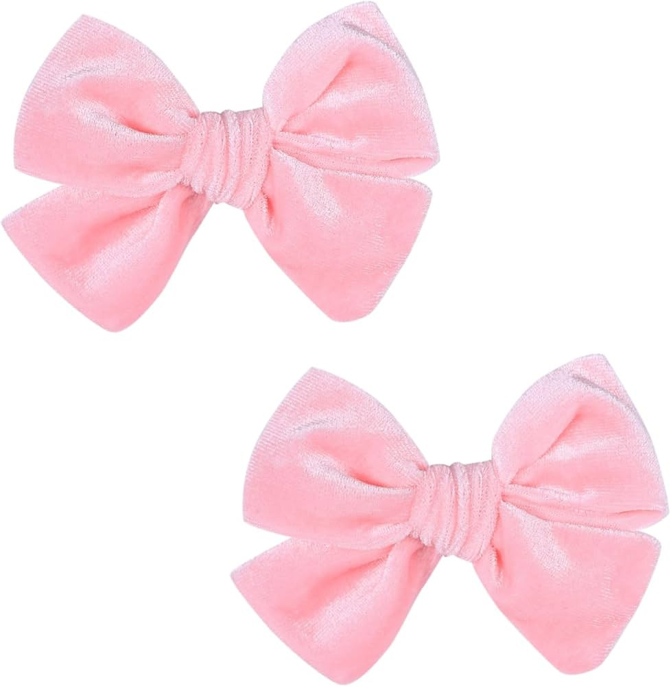 Exquisite 4-Inch Velvet Hair Bow Clips for Women and Girls - Perfect for Christmas, Halloween, an... | Amazon (US)