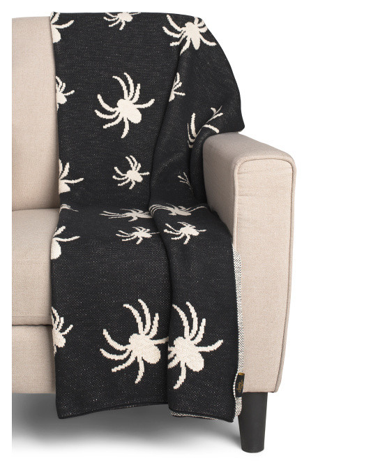 Spider Knit Throw | Halloween | Marshalls | Marshalls