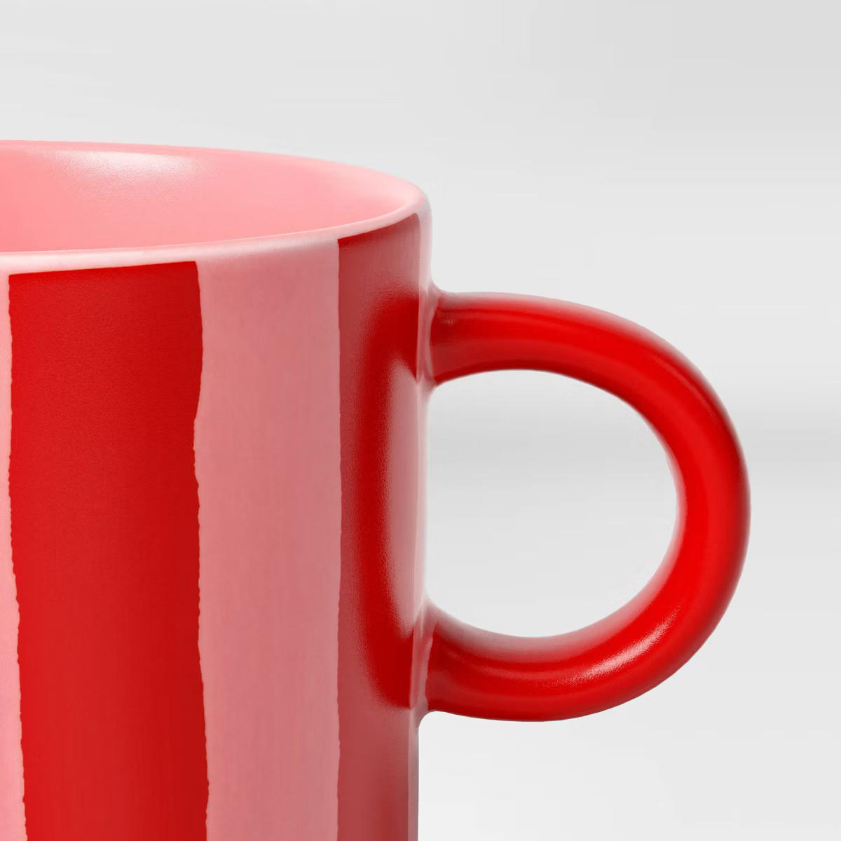 16 fl oz Stoneware You are Loved Mug Pink/Red Striped - Threshold™ | Target