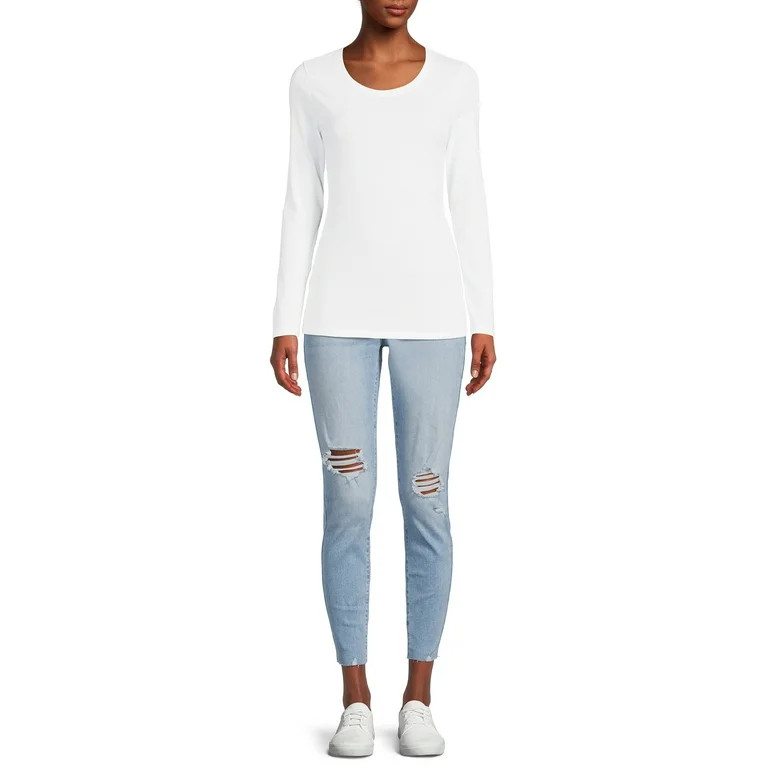 No Boundaries Juniors' Long Sleeve Tee - Walmart.com | Walmart (US)