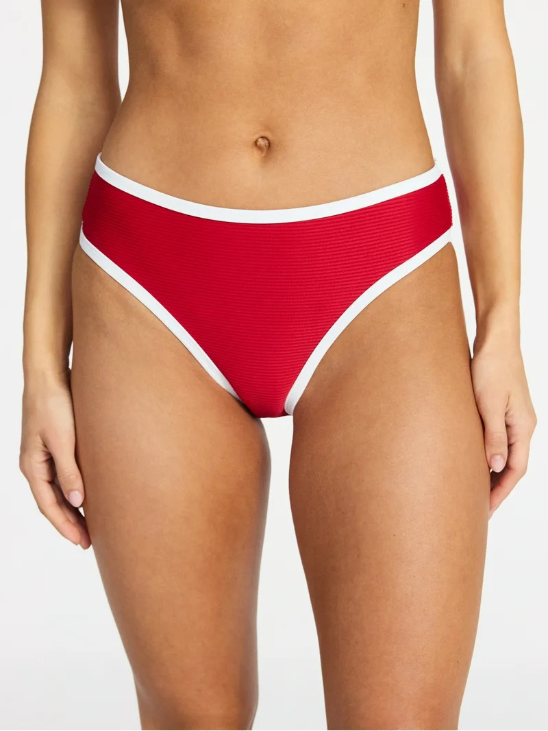Time and Tru Women's and Women's Plus Size Go Time Mid Rise Bikini Bottoms, Sizes XS-3X | Walmart (US)