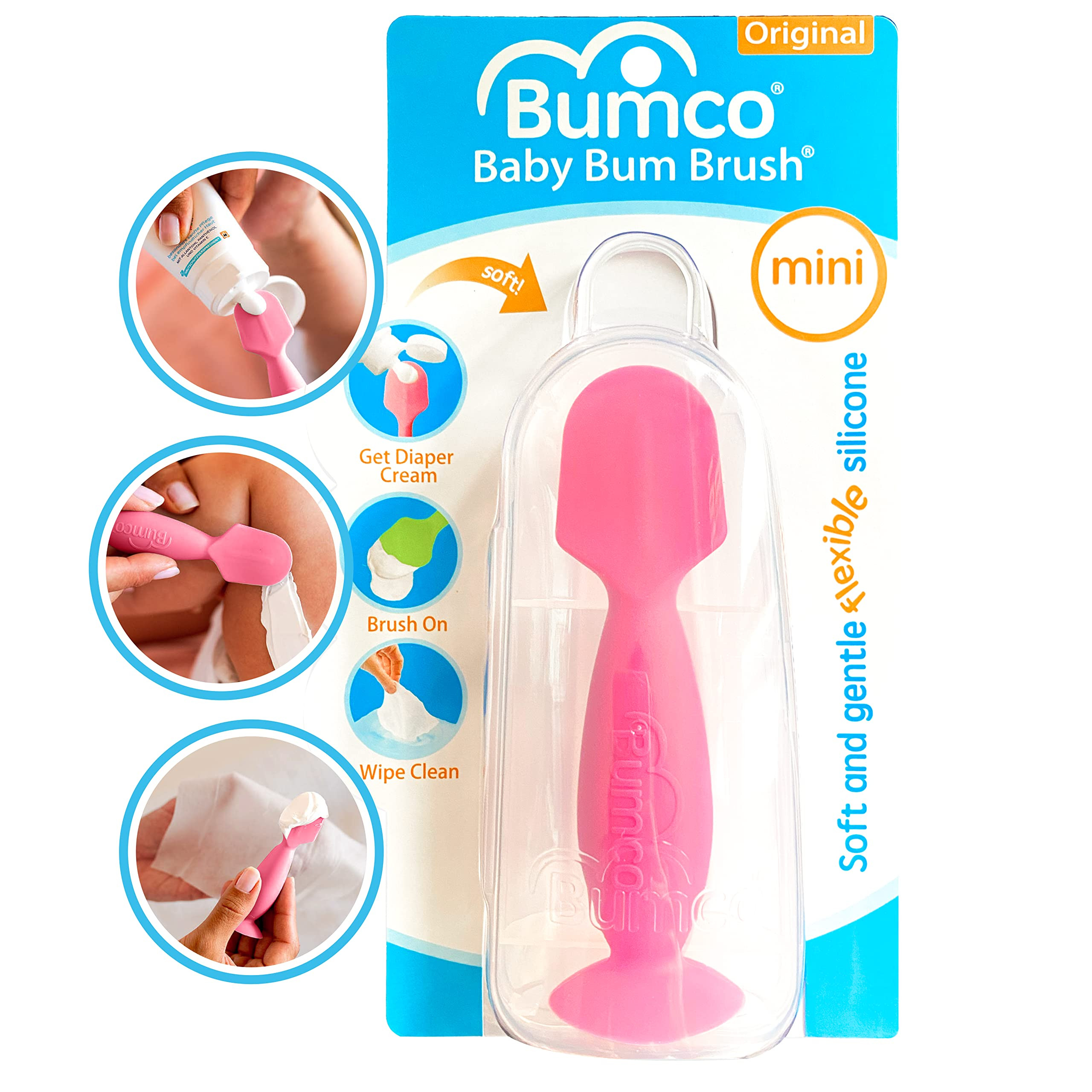 Bumco Mini Diaper Cream Spatula with Case - BPA-Free Butt Spatula Baby, Soft & Flexible Diaper Sp... | Amazon (US)