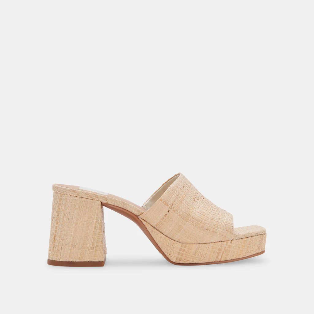 MARSHA HEELS LT NATURAL RAFFIA | DolceVita.com