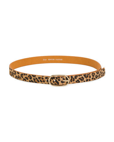 Leather The Cheetah Belt For Women, Leather/Gold | TJ Maxx