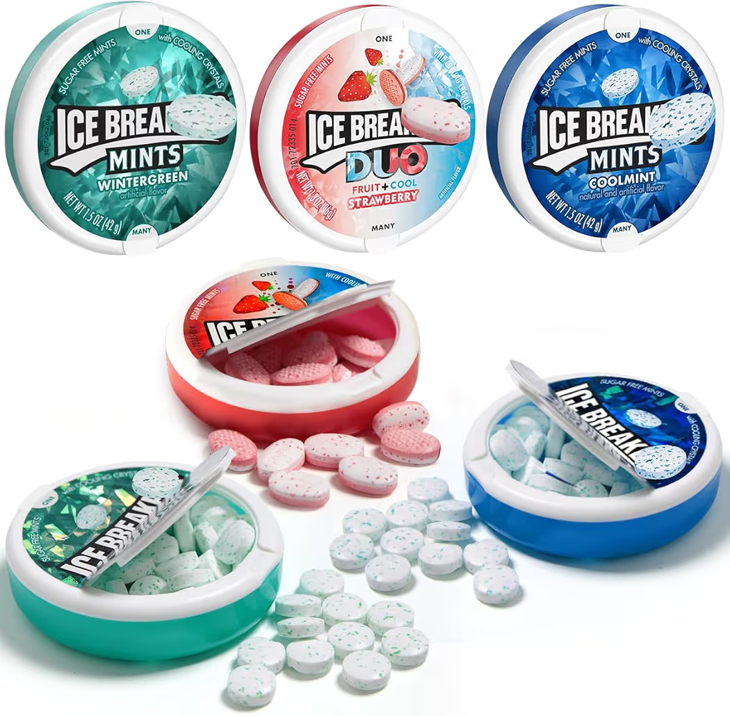 Ice Breakrs Hard Candy Variety Pack, Ultimate Sugar Free Mints, 6 Pack 2 of Each Flavor Includes ... | Amazon (US)