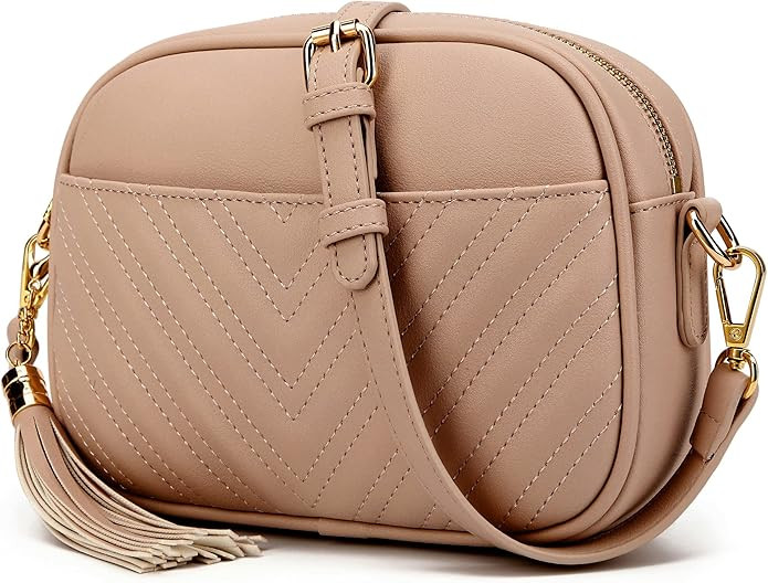 Lola Mae Quilted Crossbody Bag, Trendy Design Shoulder Purse | Amazon (US)
