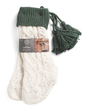 2pk 22in Cable Block Stockings | Marshalls