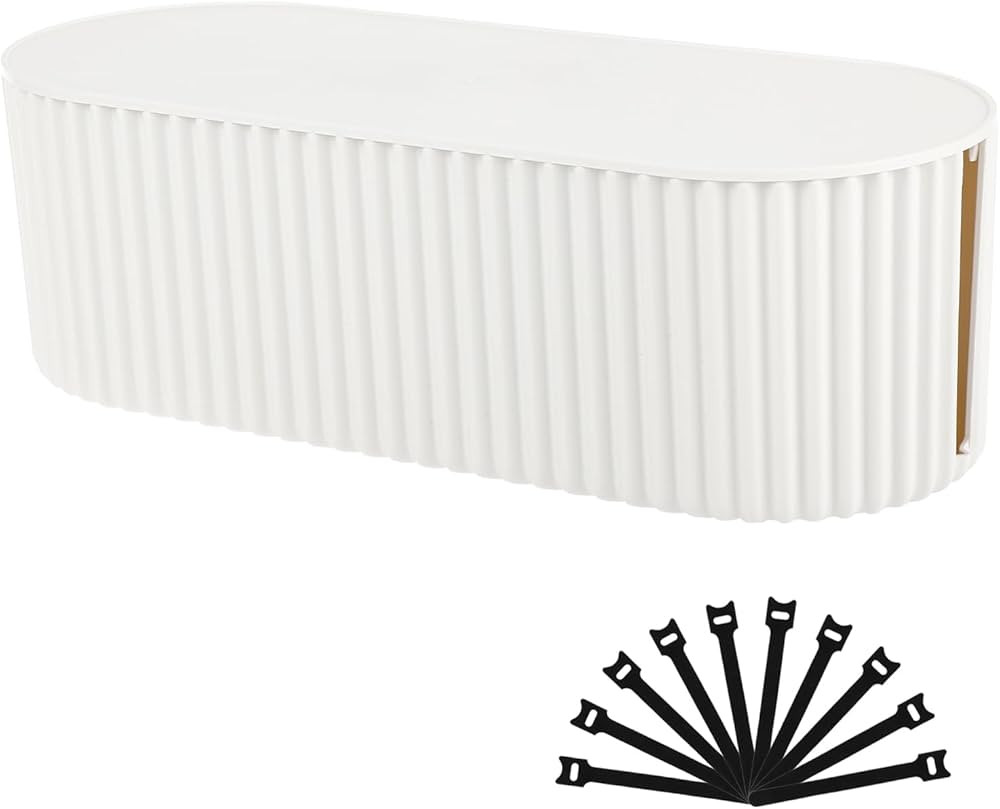 FABROK Cable Management Box with 10 Cable Ties, Cable Organizer Box for Power Strips, Surge Prote... | Amazon (US)