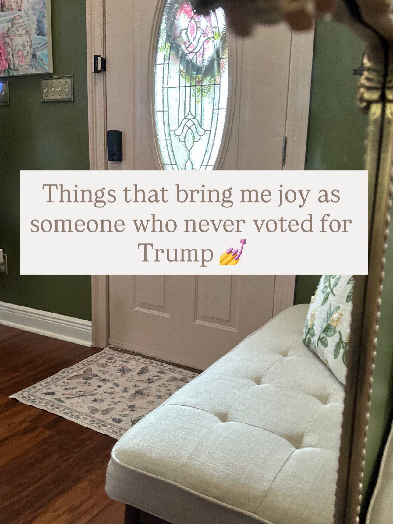 Turns out joy looks a lot like values, community, and not pretending politics don’t touch our lives. 💅

Let me know how you’re finding joy right now. 🩷