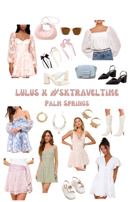 Palm Springs + Coquette outfit inspo from Lulus! I have been loving all the pastel colors from Lulus spring/summer new arrivals! So pretty and chic- I’m obsessed!