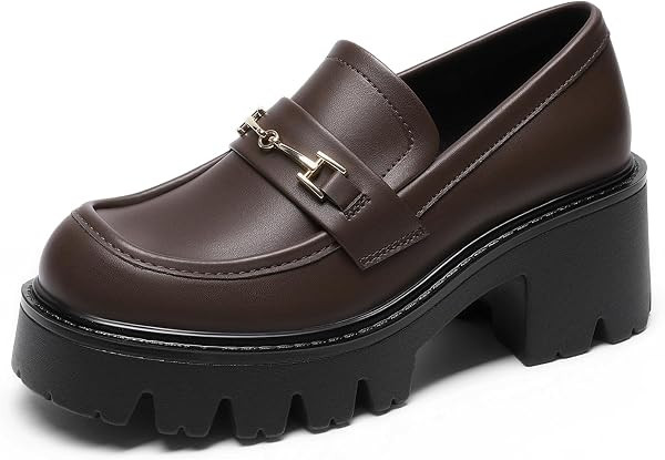DREAM PAIRS Womens Platform Chunky Loafers Casual Shoes | Amazon (US)