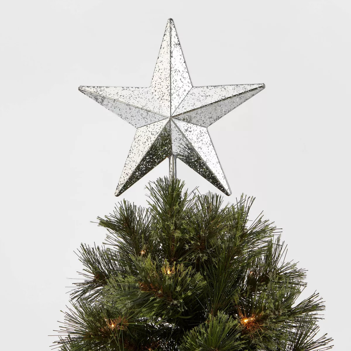 10in Lit Mercury Star Christmas Tree Topper Silver - Wondershop™ | Target