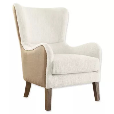 Tommy Hilfiger® Warner Wingback Chair in Grey/Beige | Bed Bath & Beyond