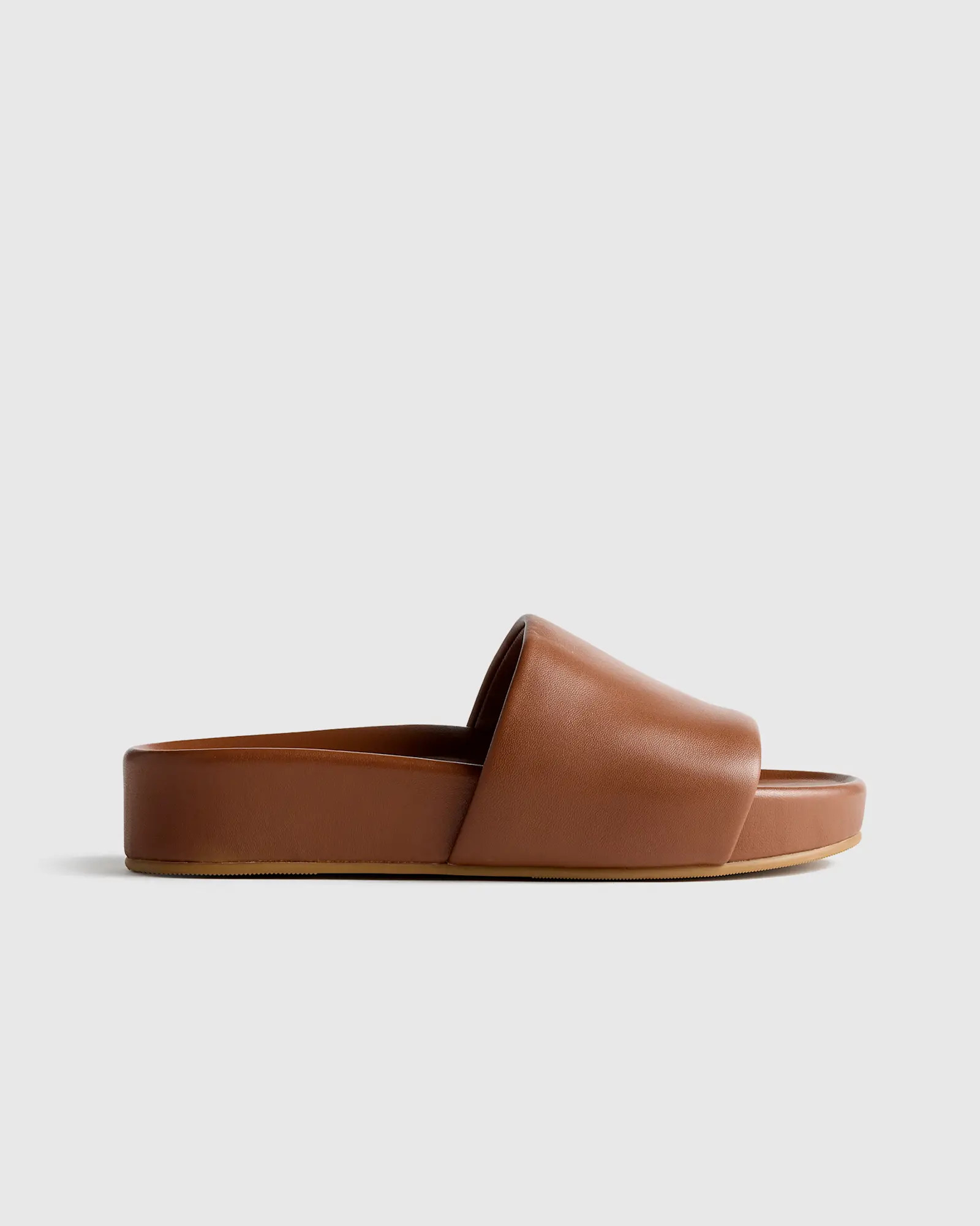 Italian Leather Platform Slide Sandal | Quince