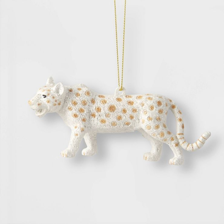 Leopard Christmas Tree Ornament White/Gold - Wondershop™ | Target