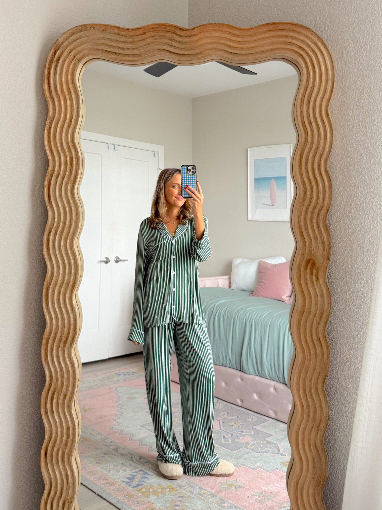 aerie cozy winter outfit idea- 40-50% off everything for cyber week. ❤️🎄 wearing an small in the pajamas 

#LTKootd