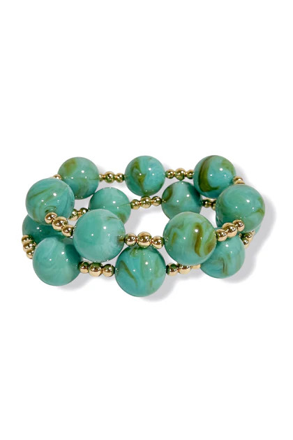 Gather For More Turquoise Marble Ball Bracelet Set | The Willow Tree