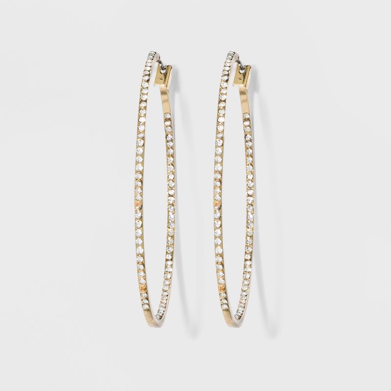 Hoop with Pave Stones Earrings - A New Day™ | Target