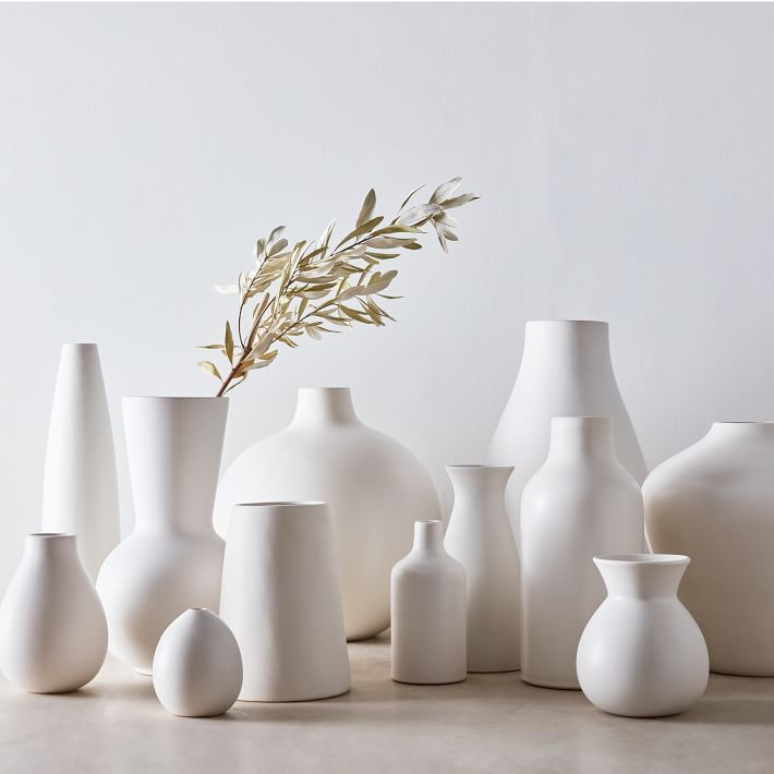 Pure White Matte Ceramic Vases | West Elm (US)