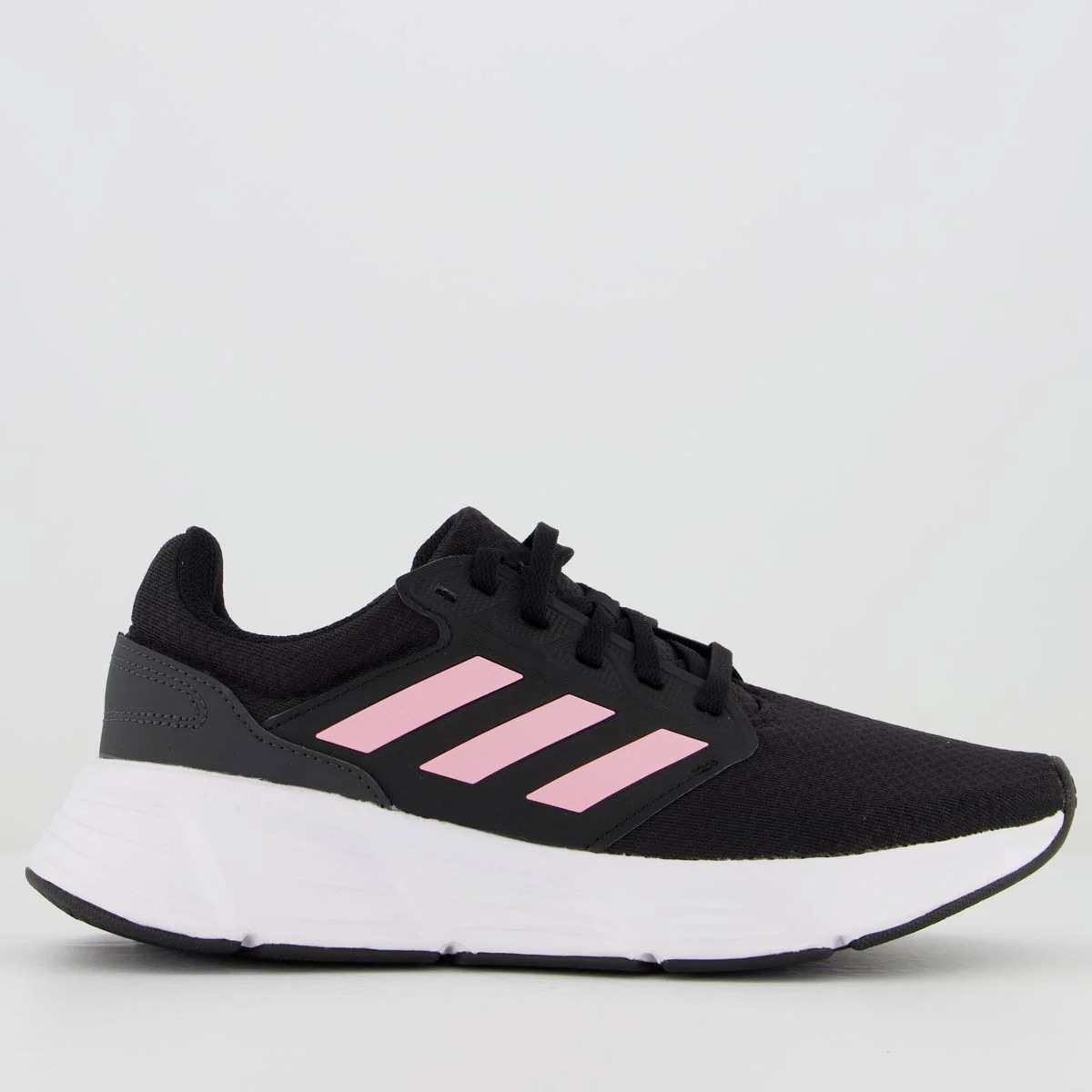 Tênis Adidas Galaxy 6 Feminino Preto e Rosa Preto | Renner (BR)