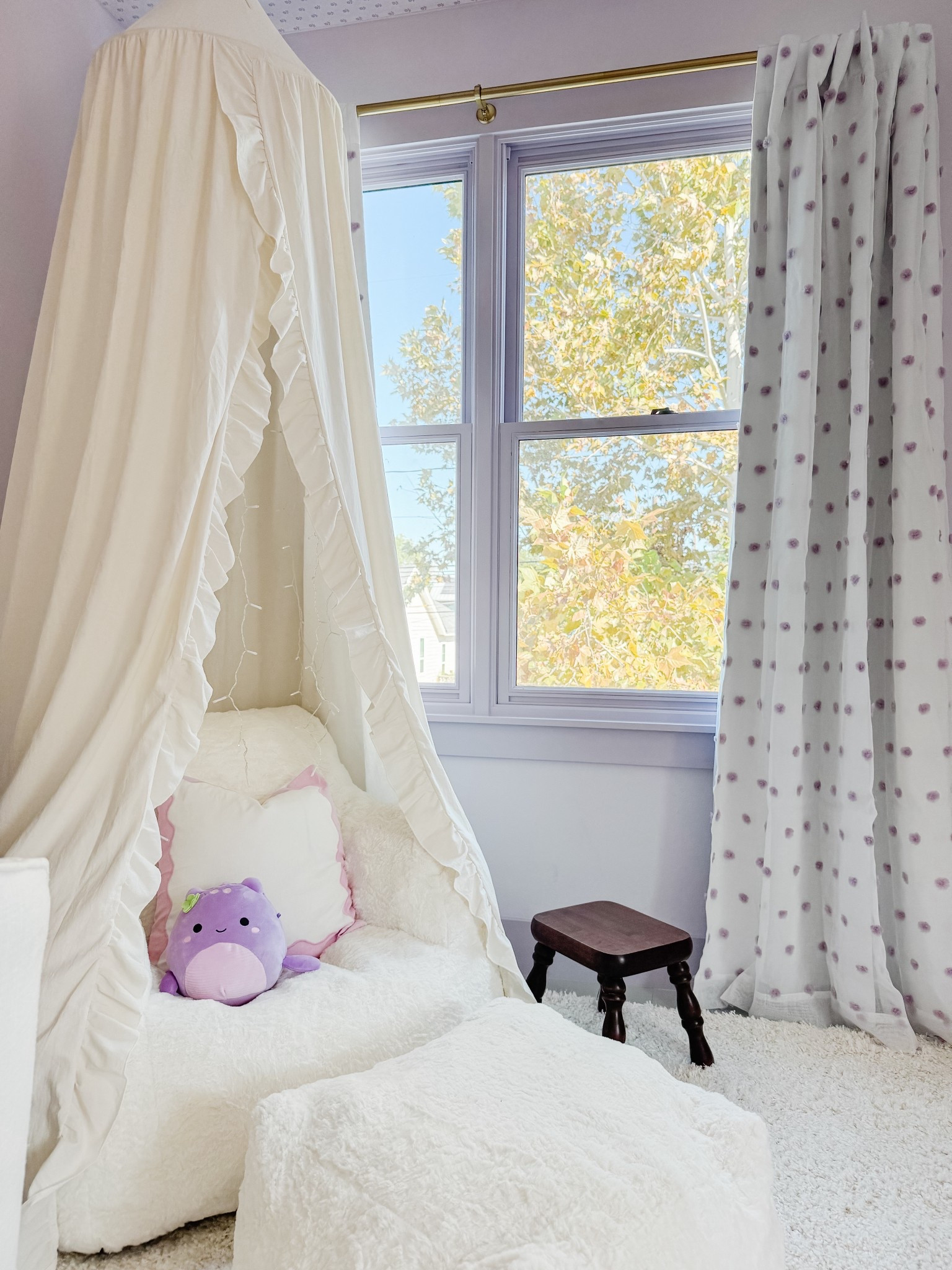 Our daughter wanted a reading nook - this was our compromise - she added cute fairy lights to the inside - so easy and cute!  Comfy little hang/reading spot.  #teenroom #kidroom #girlroom #home #bedroom #teengirl 

#LTKmomlife #LTKKids #LTKHome