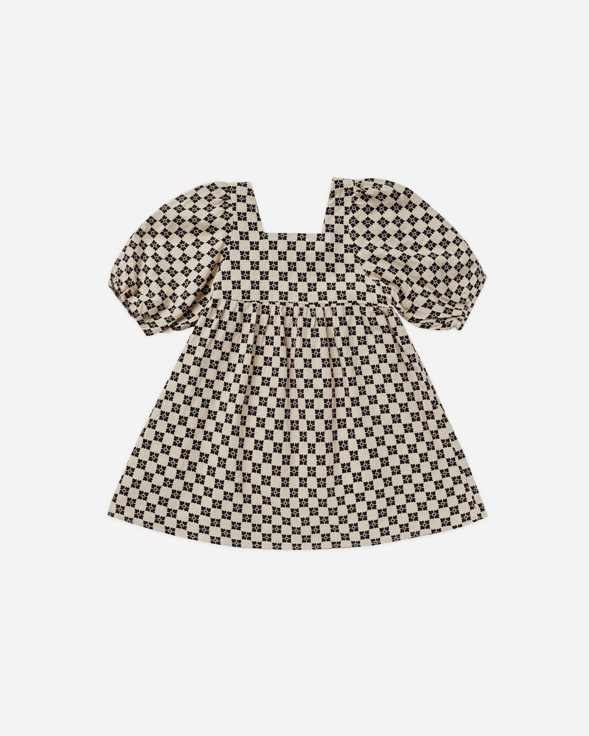 Gretta Babydoll Dress || Flower Check | Rylee + Cru