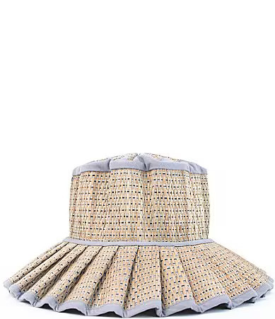 Lorna Murray Tropics Island Capri Midi Weave Pleated Straw Sun Hat - L | Dillard's