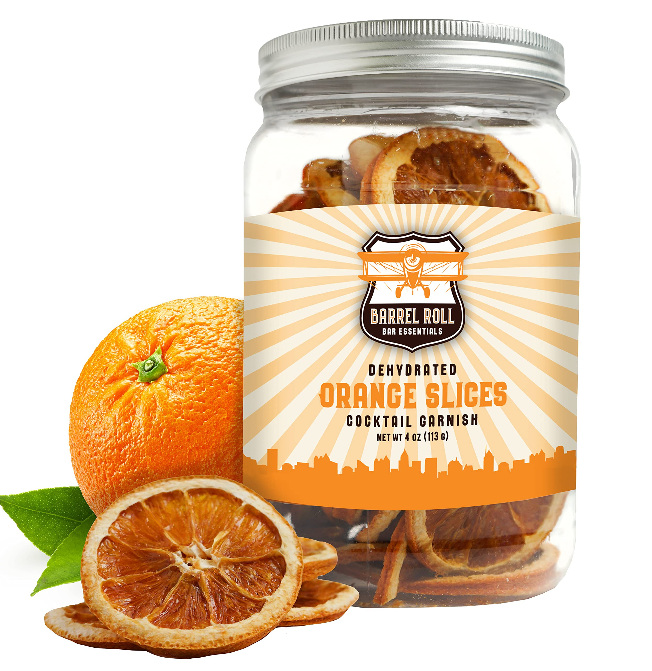 Barrel Roll Bar Essentials USA Grown Dried Orange Slices for Cocktails | 4 Ounces of Large Dehydr... | Amazon (US)