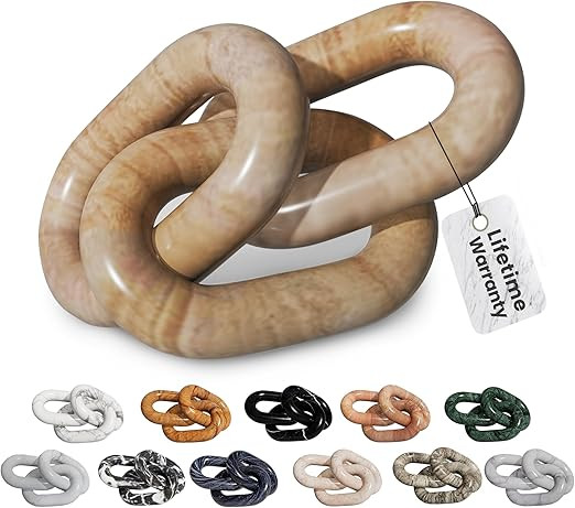 Artisan Hand-Crafted Luxurious Marble Decor Chain Link, Timeless Decorative Links for Living & Ou... | Amazon (US)