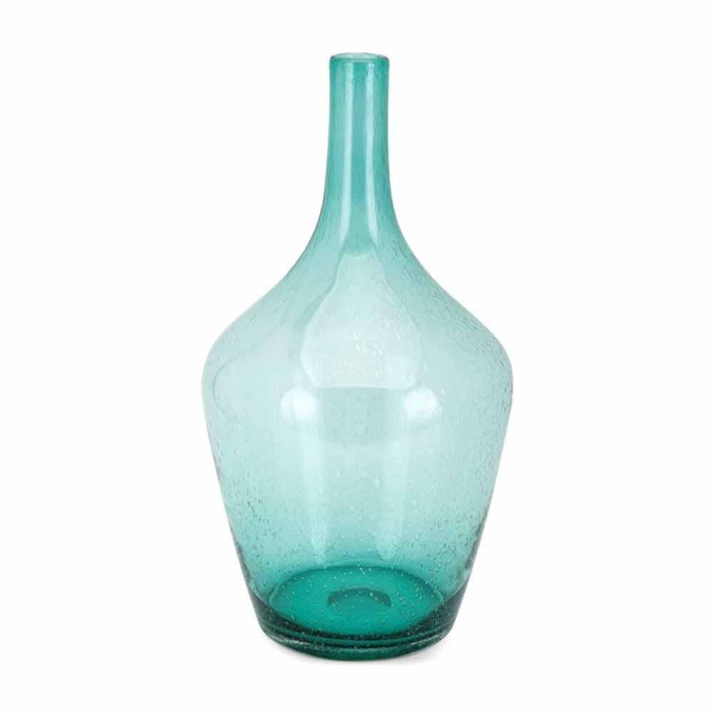 IMAX Matilda Green Large Glass Vase | The Home Depot