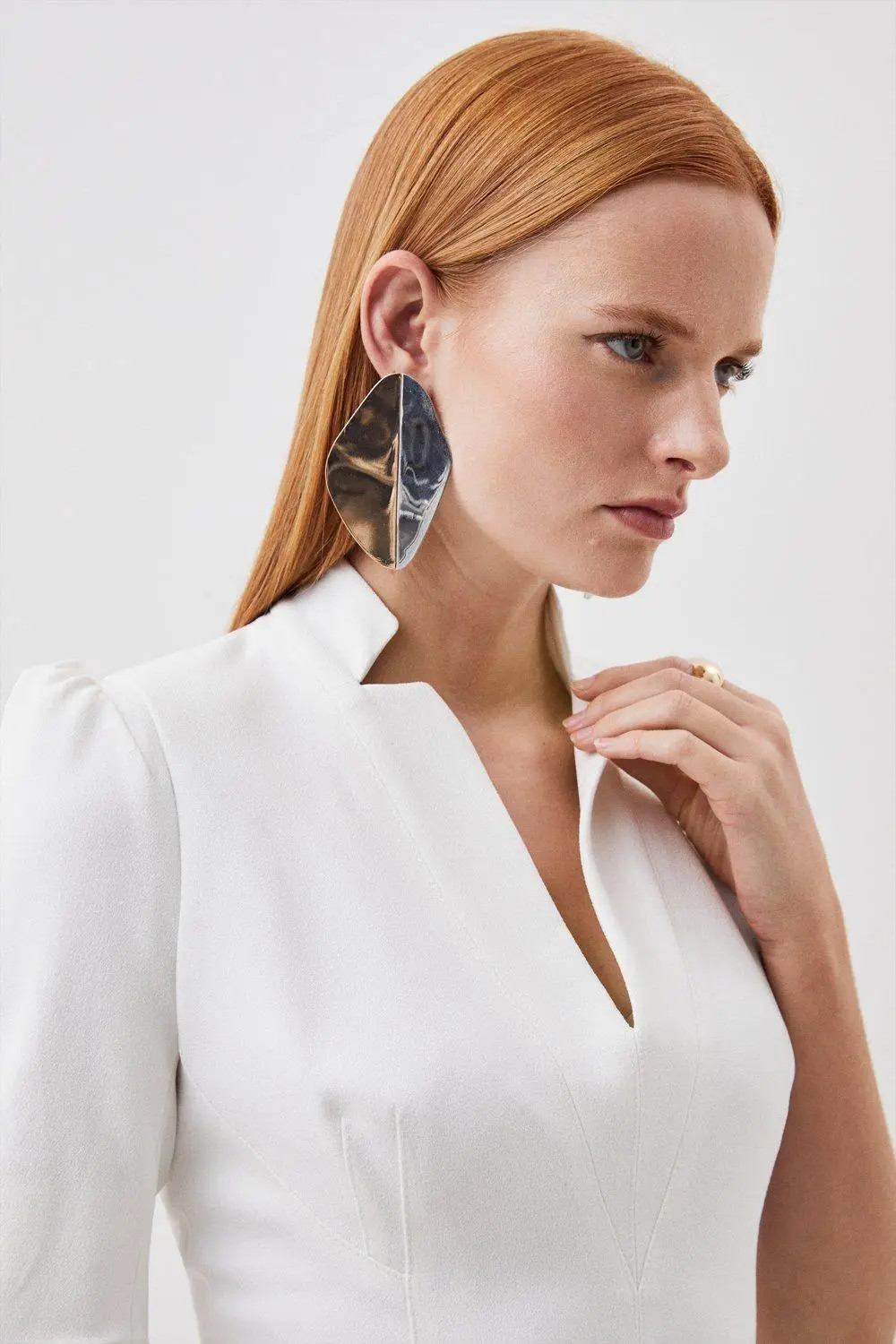 Jumpsuits | Structured Crepe Forever Belted Jumpsuit | KarenMillen | Karen Millen US